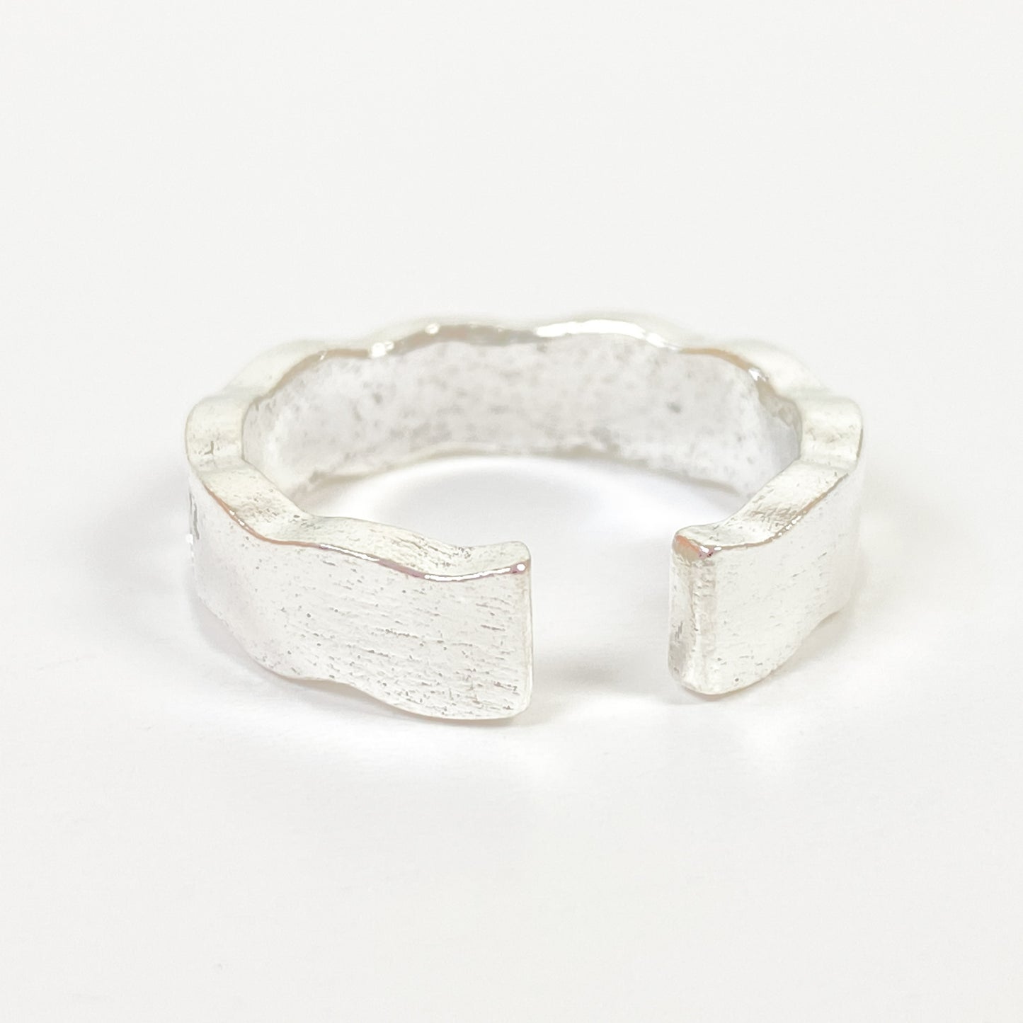 Retro Adjustable Happy Ring Silver