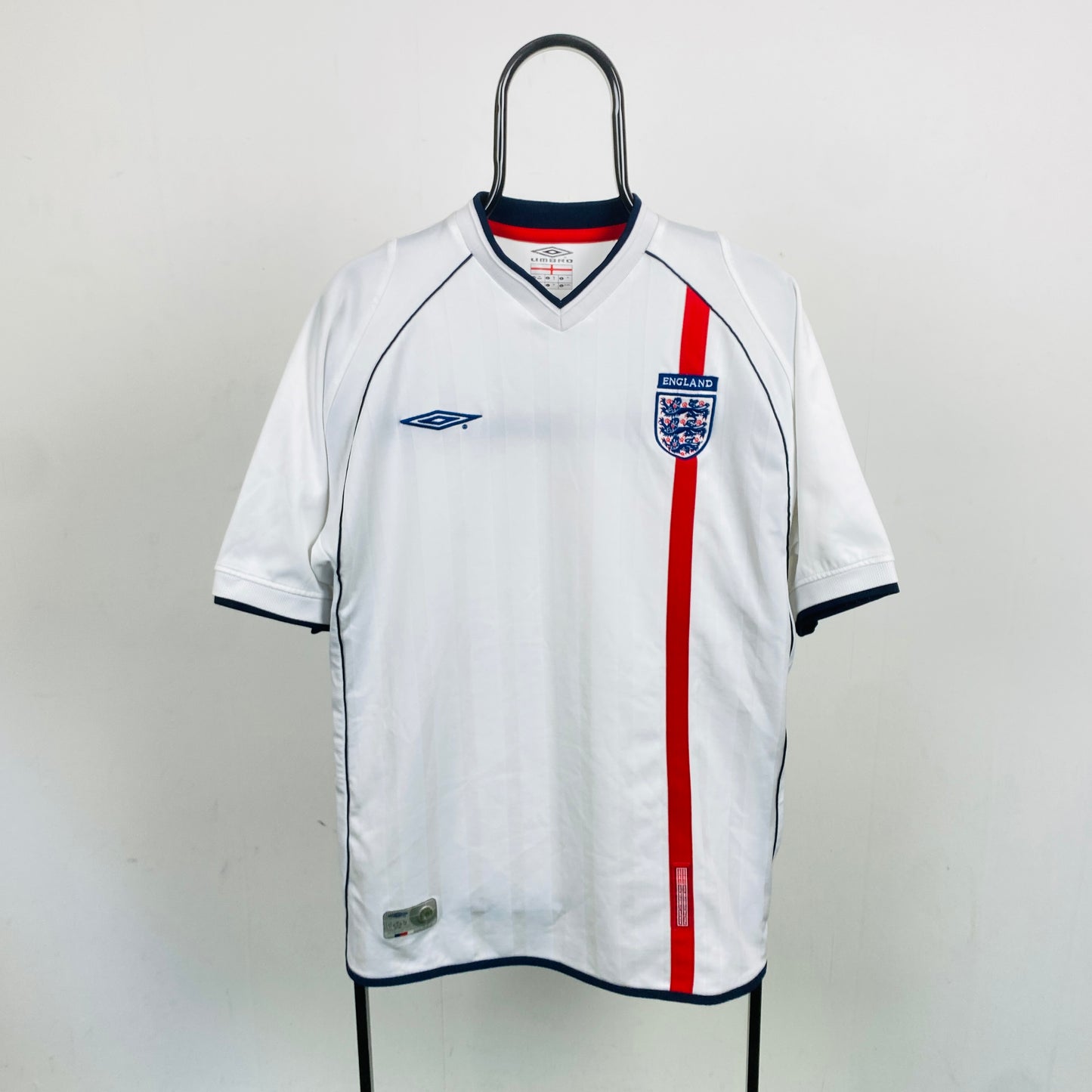 Retro Umbro England Football Shirt T-Shirt White XL