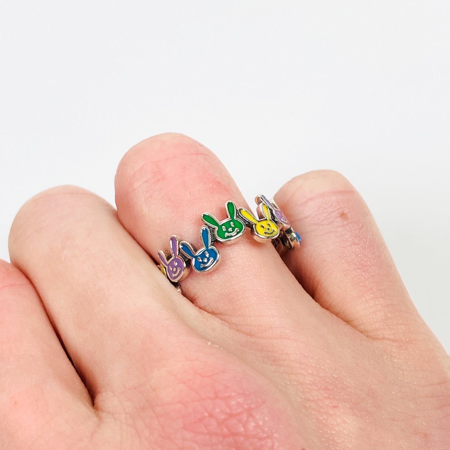 Silver Rabbit Band Ring Adjustable