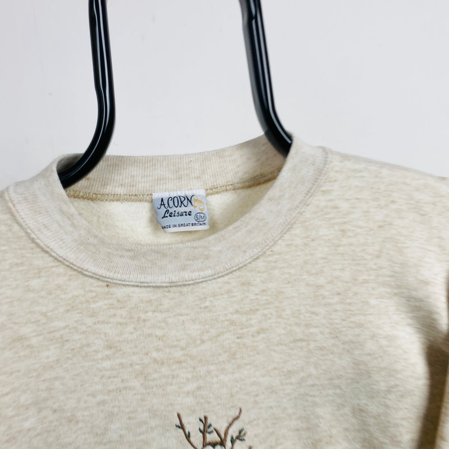 Retro Animal Woodland Sweatshirt Brown Small