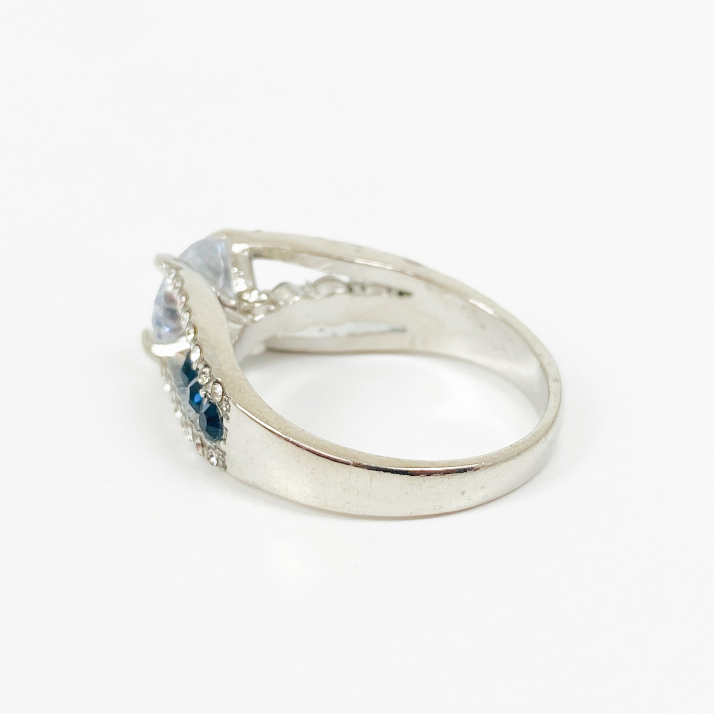 Vintage Signet Gemstone Ring Silver