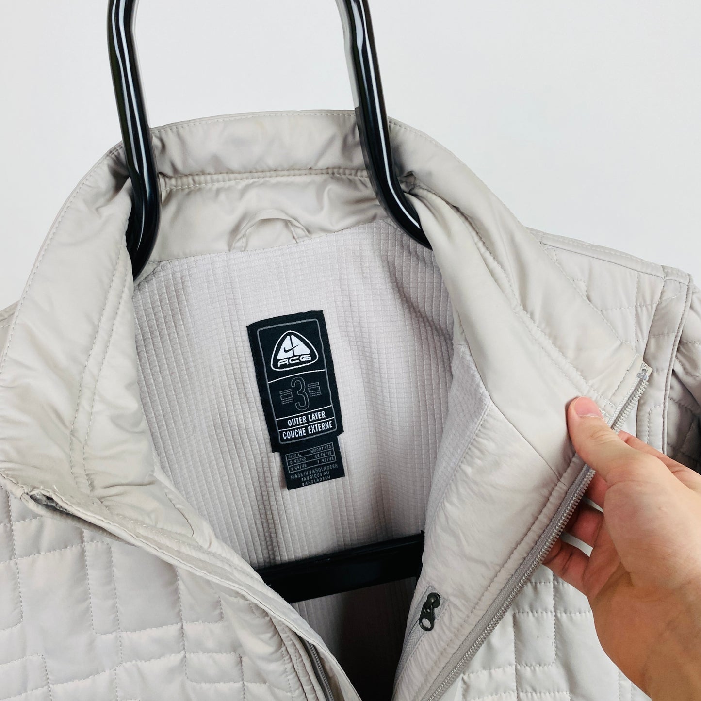 00s Nike ACG Puffer Coat Gilet Jacket Grey Large