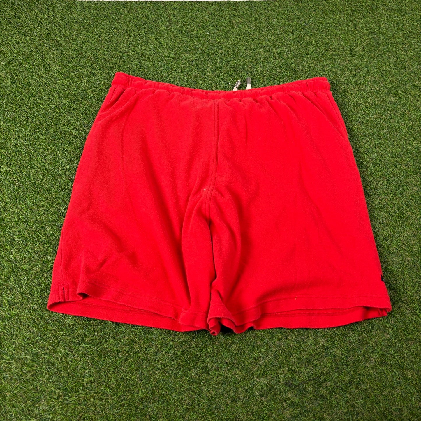 90s Adidas Training Cotton Shorts Red Large