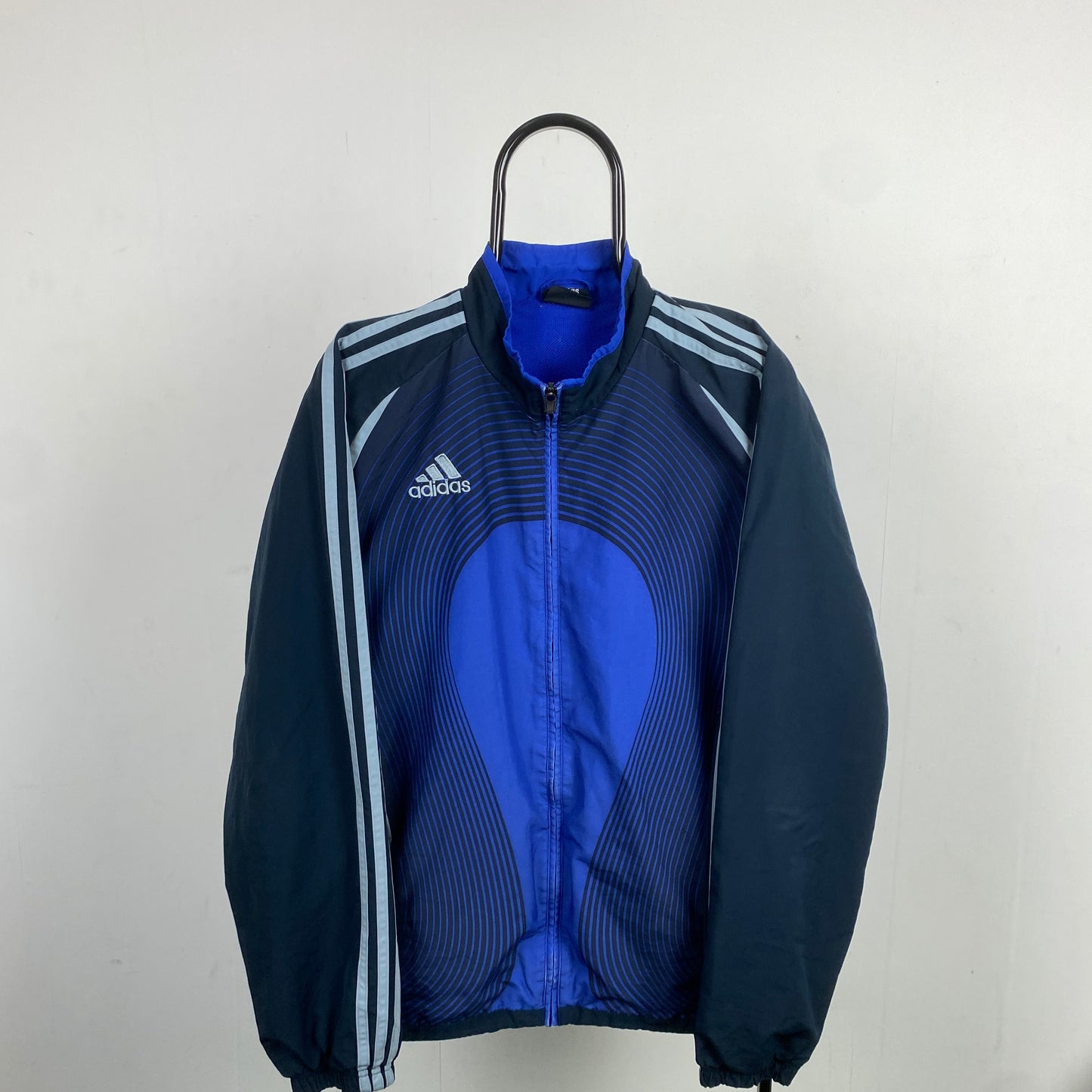 00s Adidas Windbreaker Jacket Blue Large