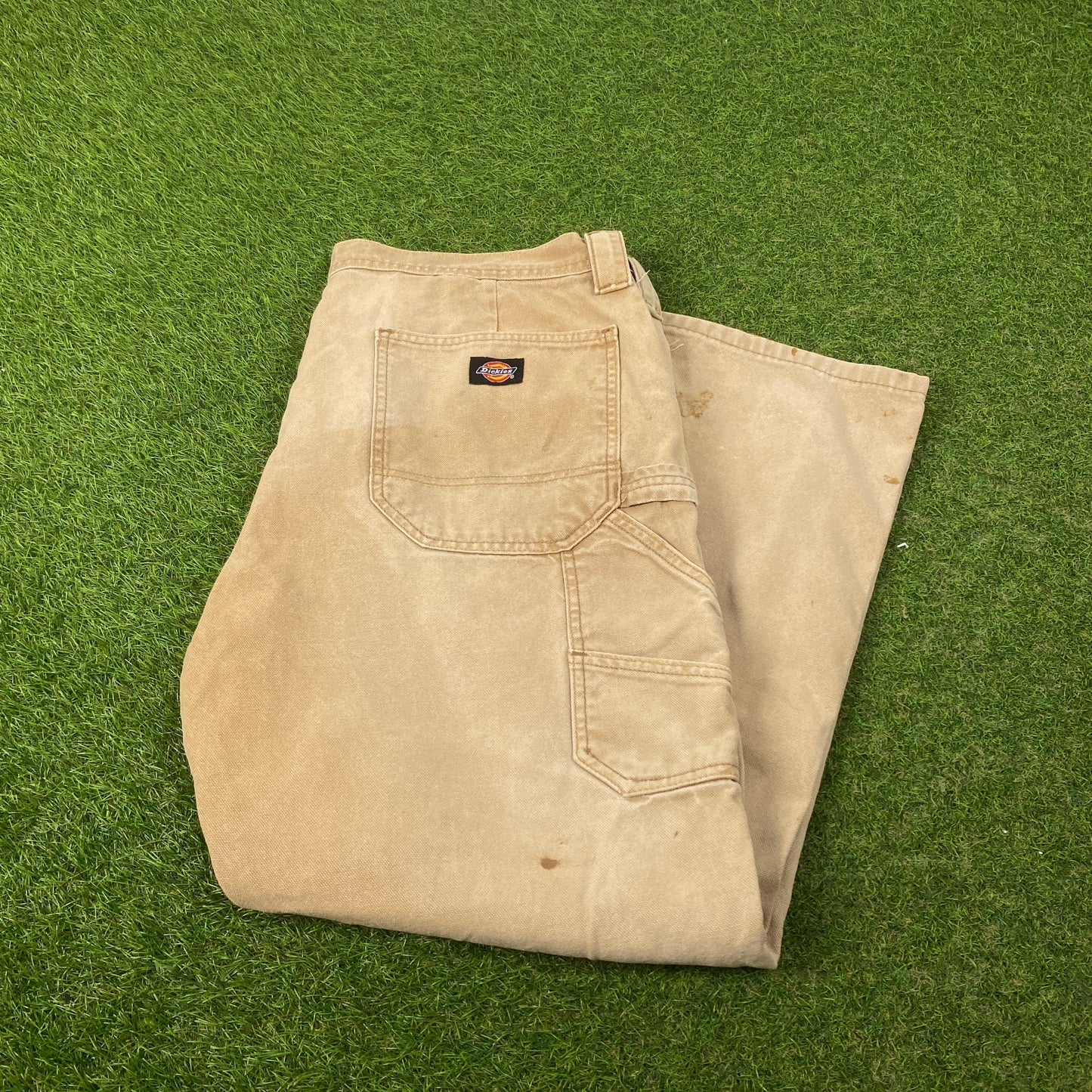 00s Dickies Double Knee Workwear Trousers Joggers Brown XL