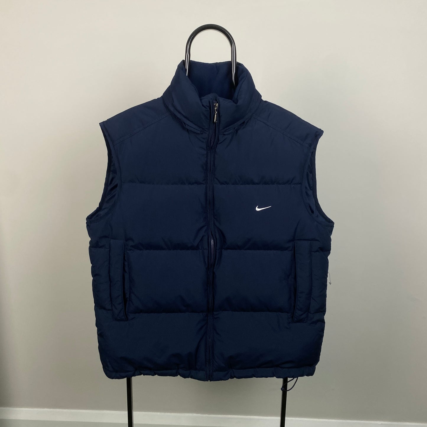 00s Nike Puffer Gilet Jacket Blue Large