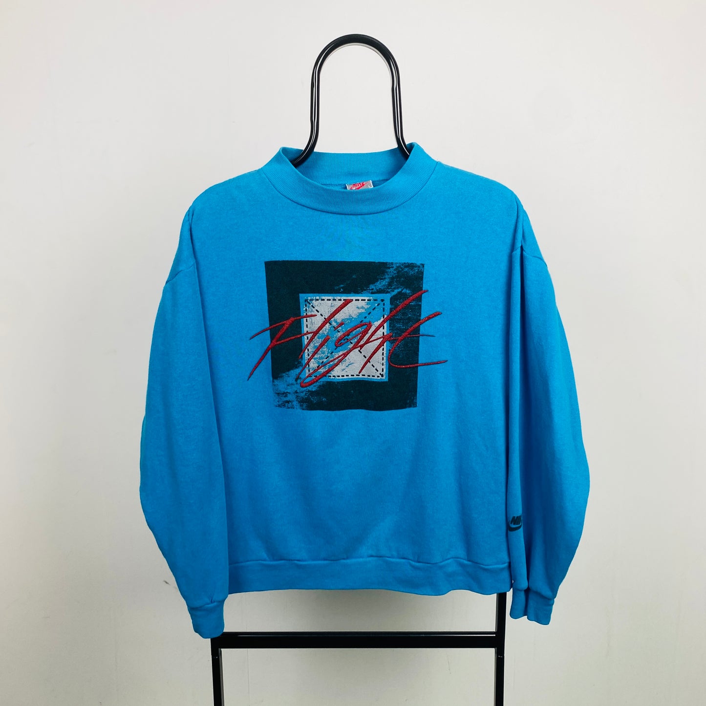 90s Nike Jordan Flight Sweatshirt Blue Womens Large