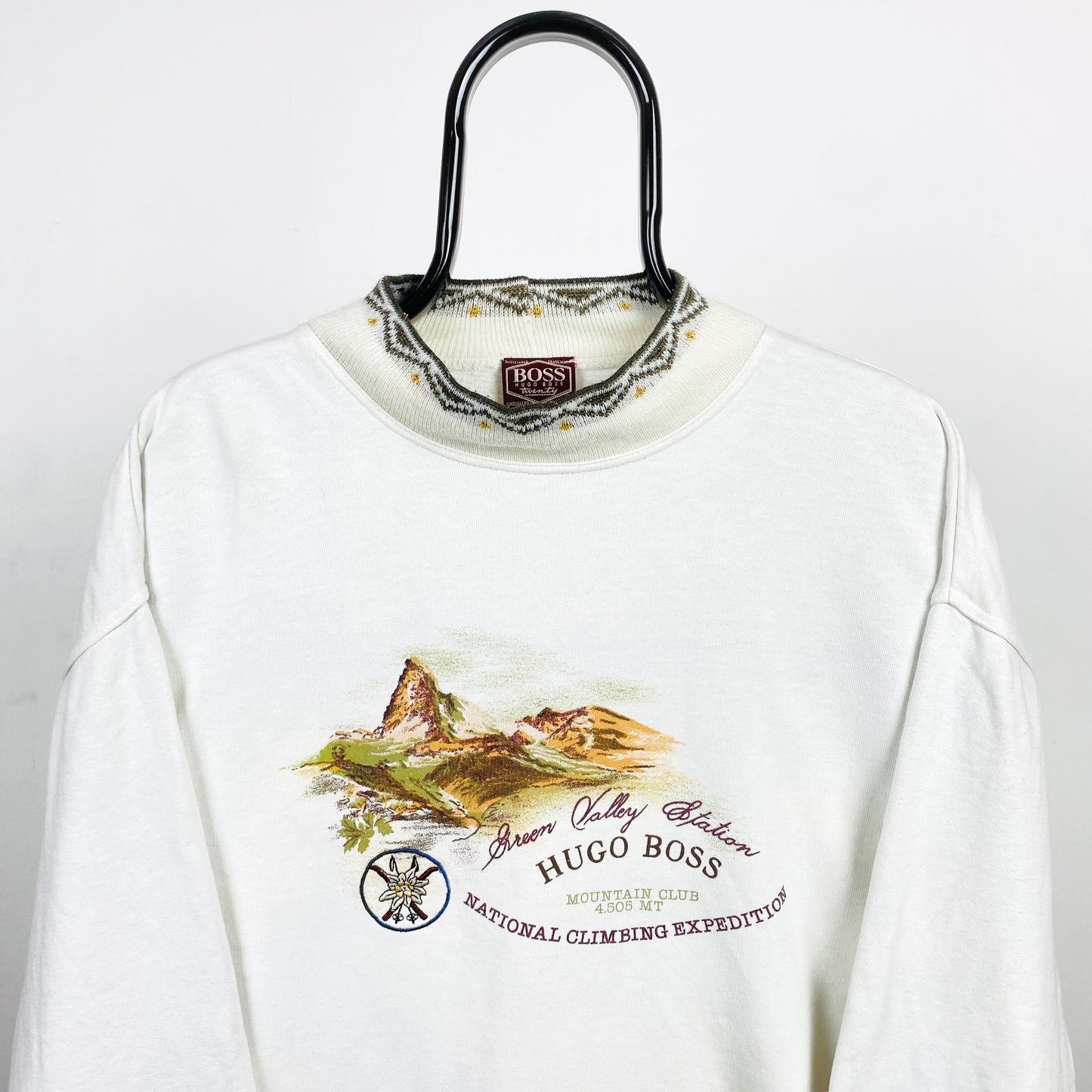Retro Hugo Boss Sweatshirt White XL