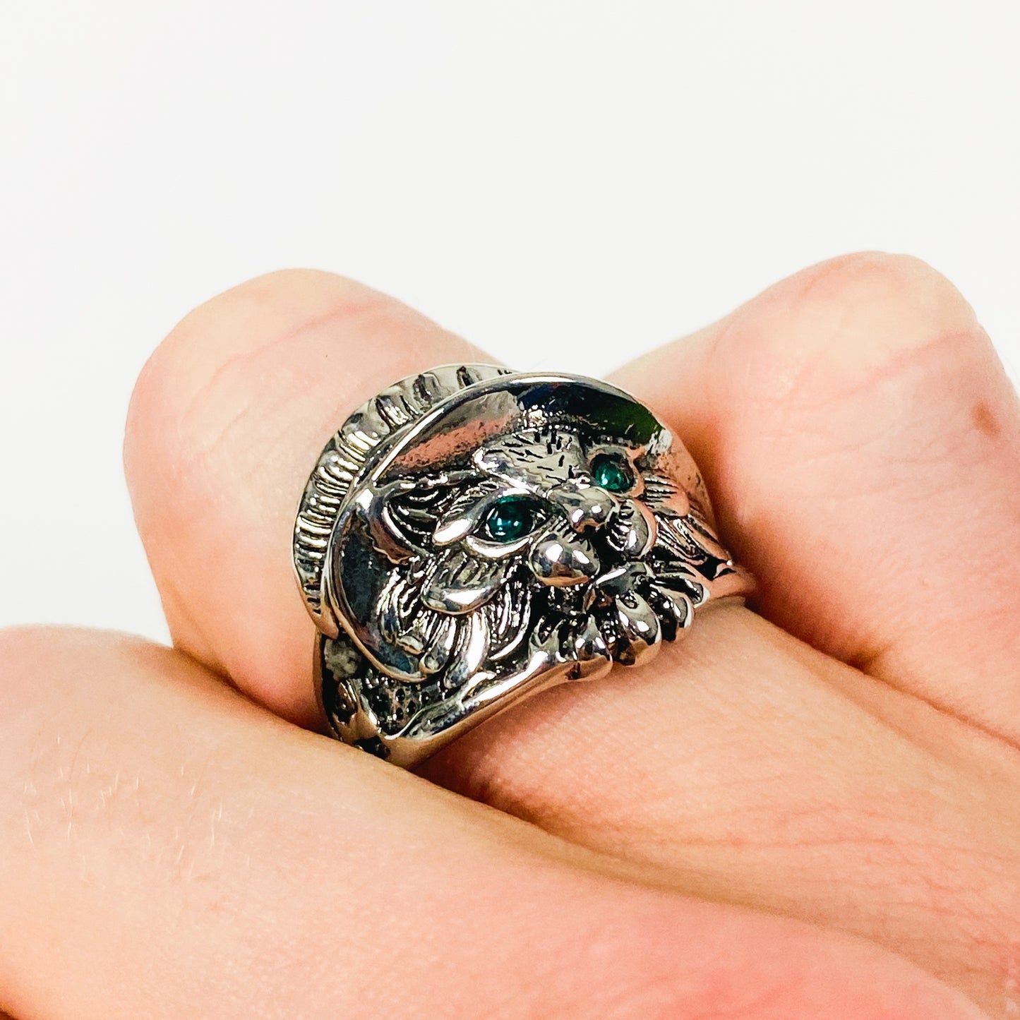 Vintage Adjustable Cat Ring Silver