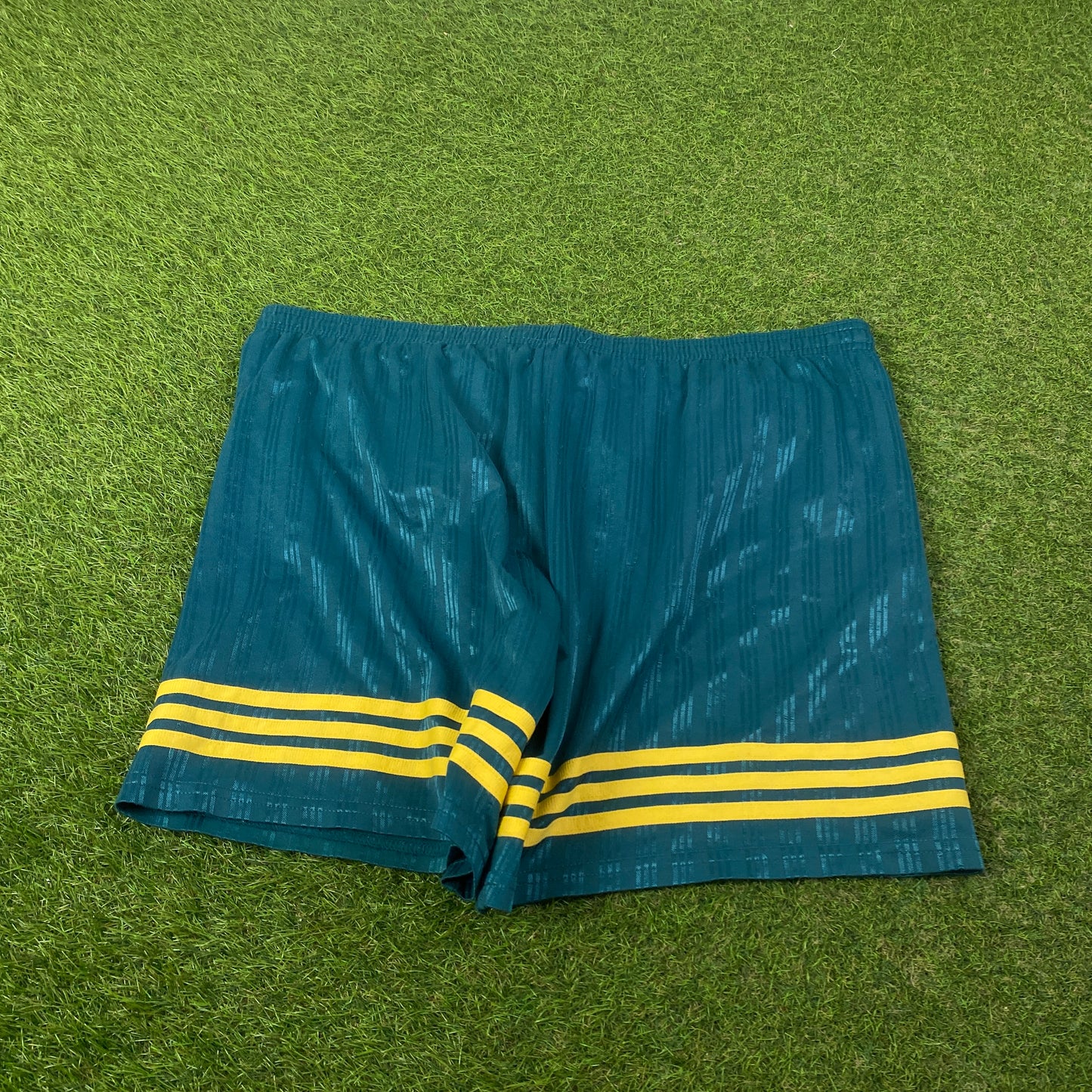 90s Adidas Football Shorts Green XL