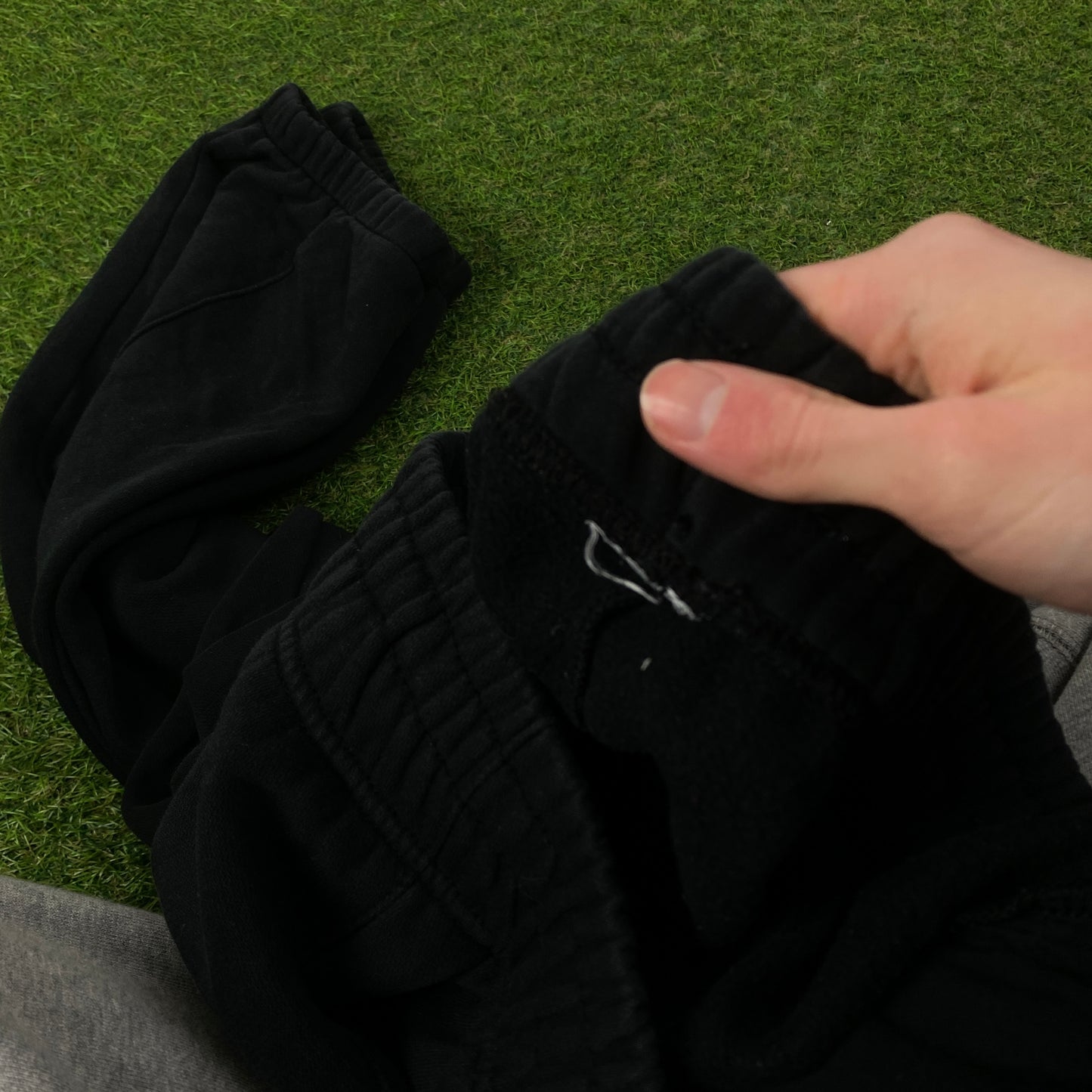 00s Nike Wide Leg Cotton Joggers Black Large