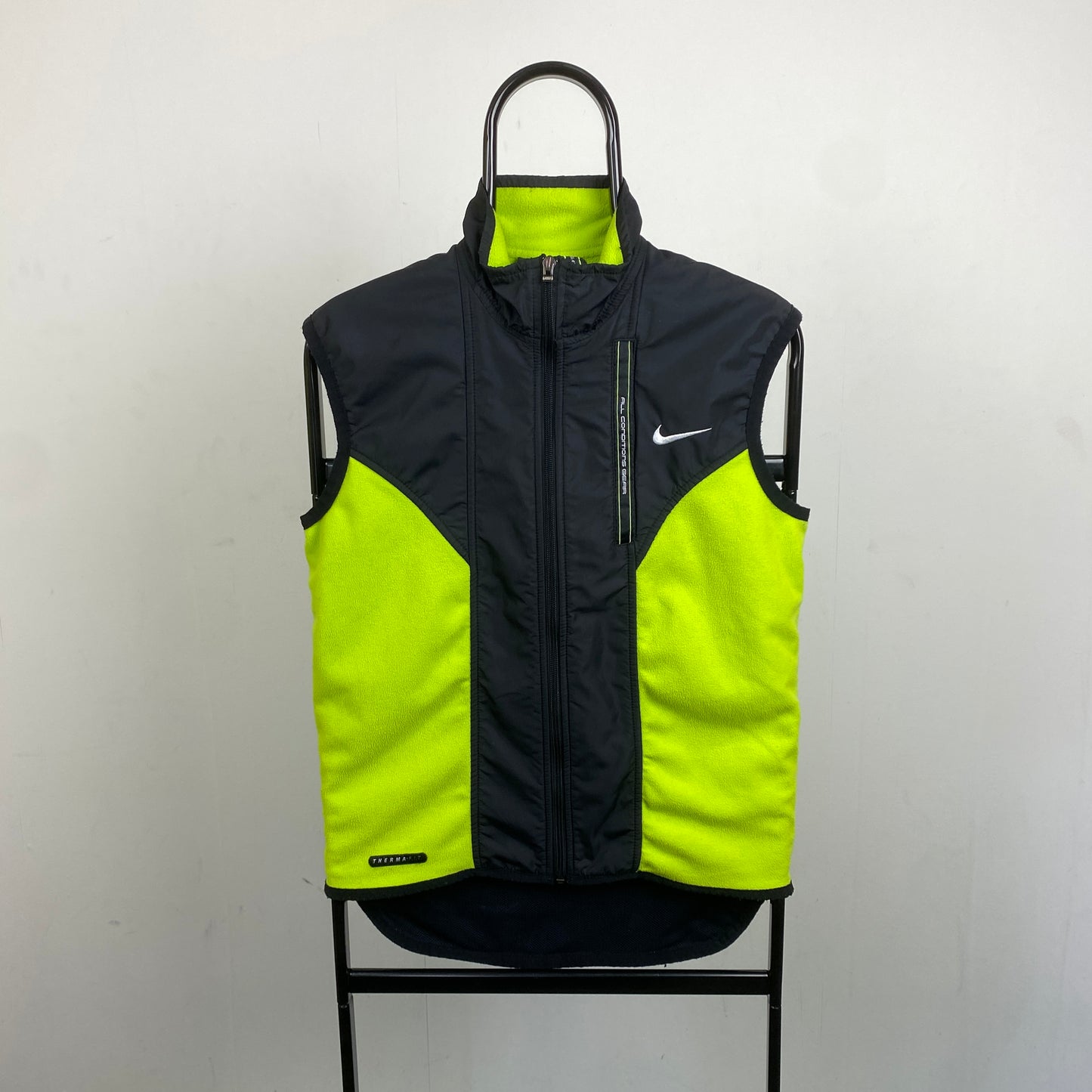 90s Nike ACG Fleece Gilet Jacket Black Small