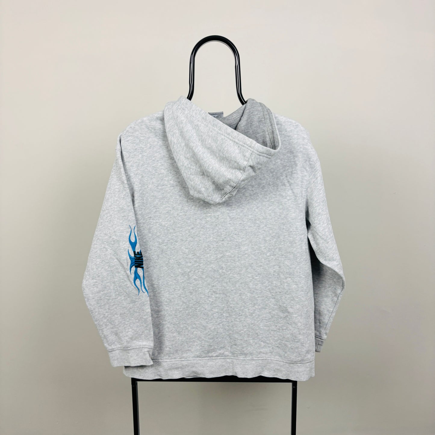 00s Nike Flame Hoodie Grey Small