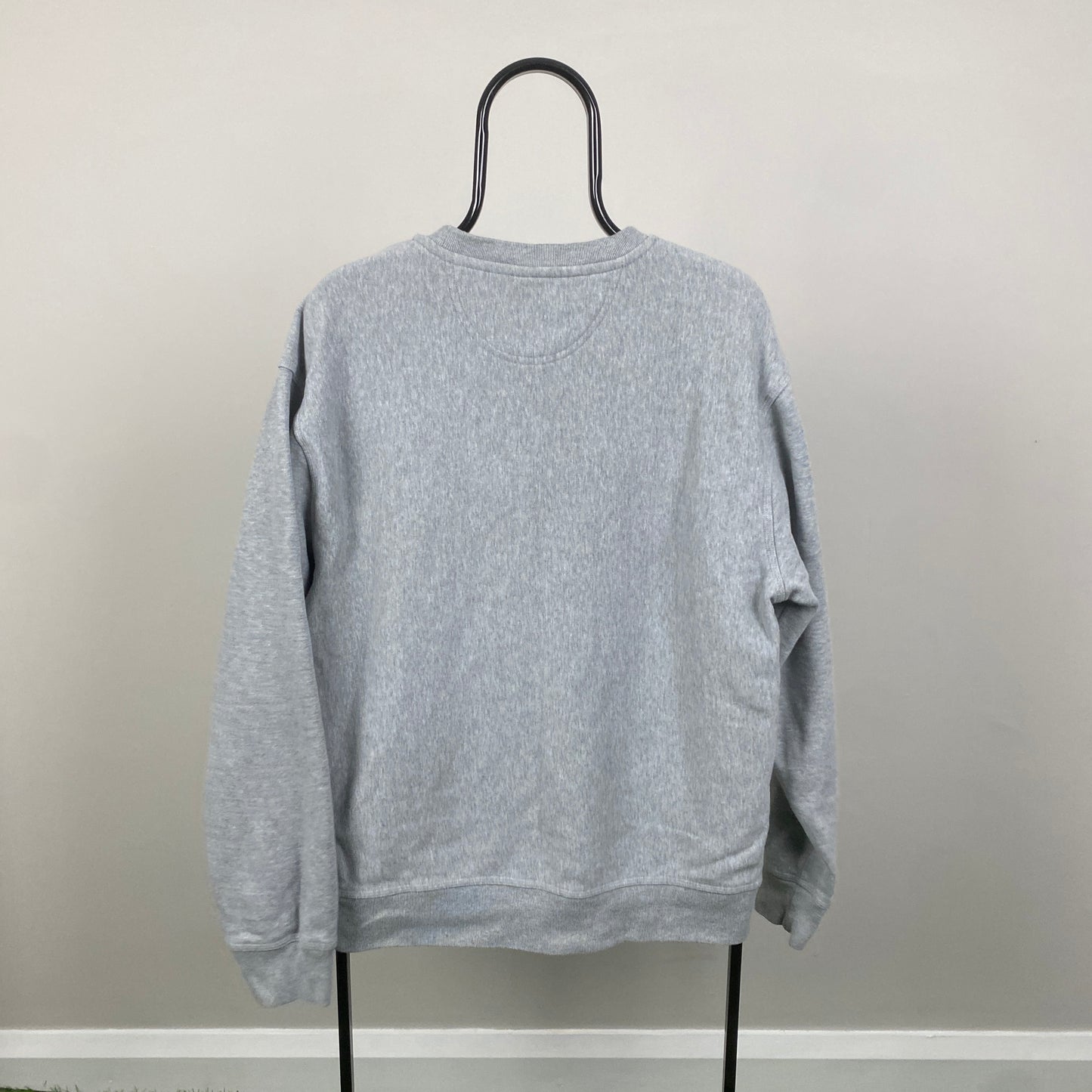 Retro 00s Stussy Sweatshirt Grey Large