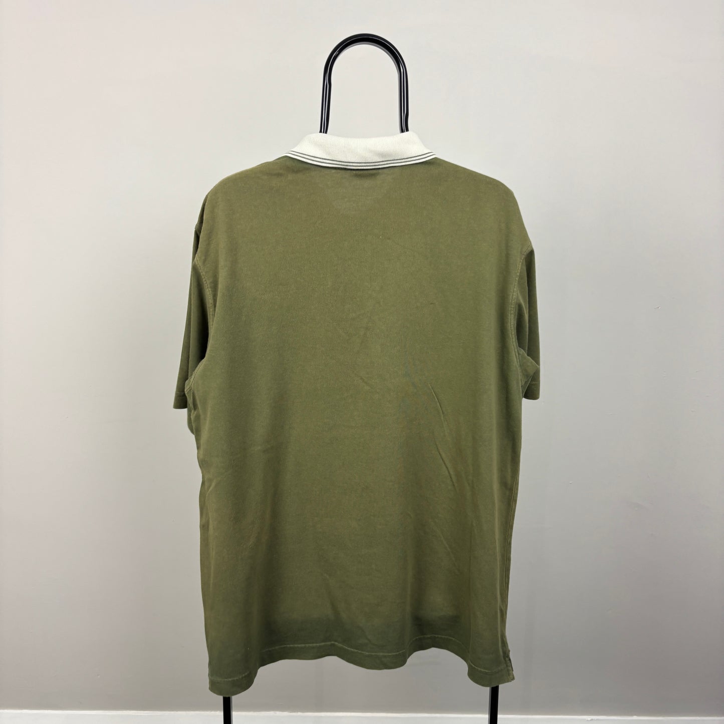 90s Nike Challenge Court Polo Shirt T-Shirt Green Large