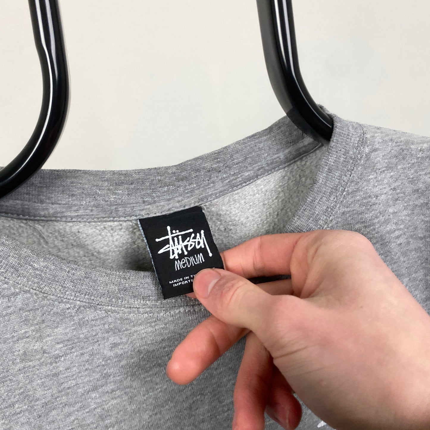 00s Stussy Sweatshirt Grey Medium
