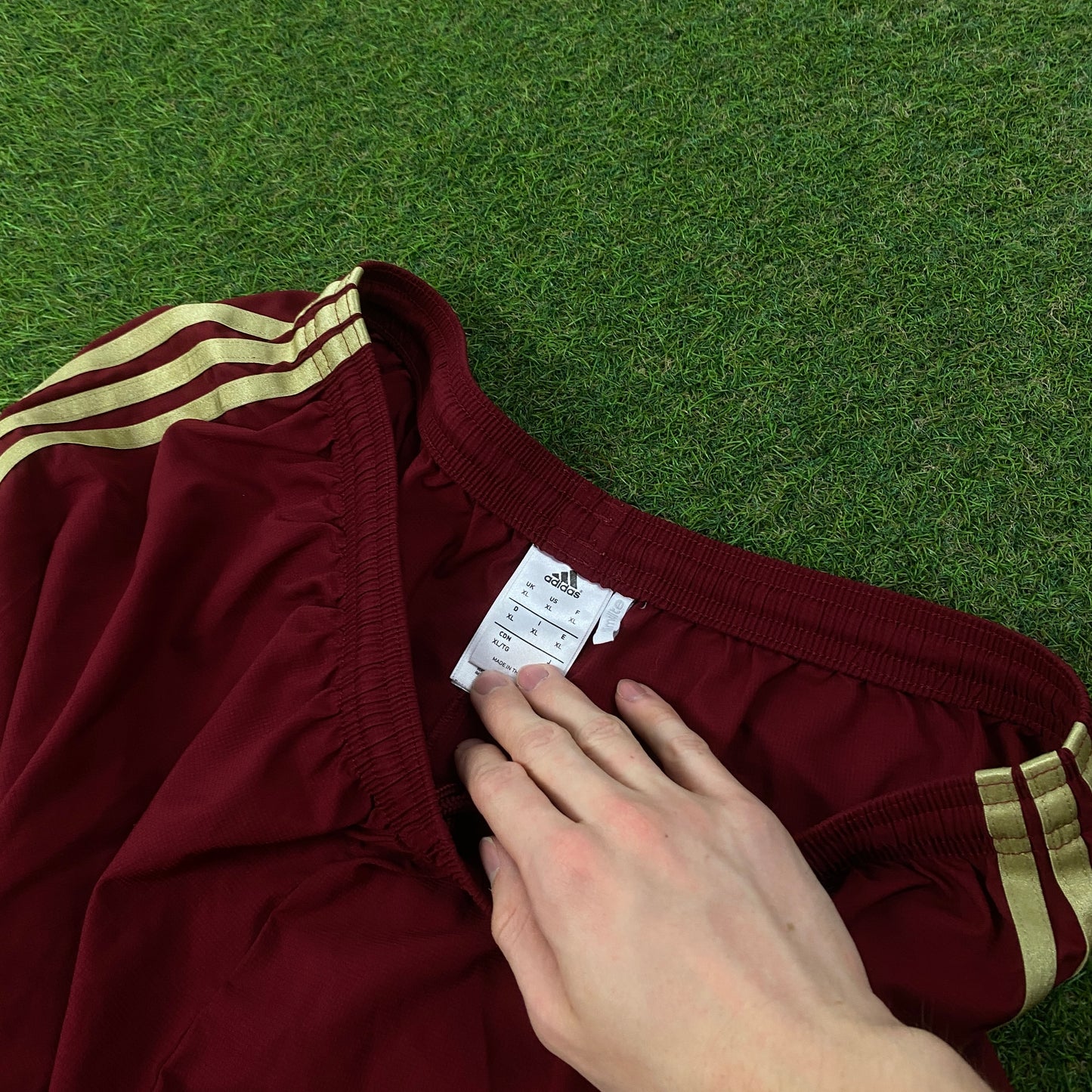 00s Adidas Football Shorts Red XL