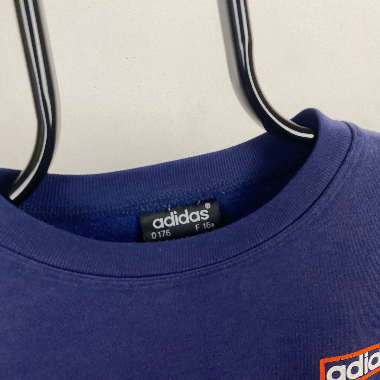 90s Adidas Sweatshirt Blue Small