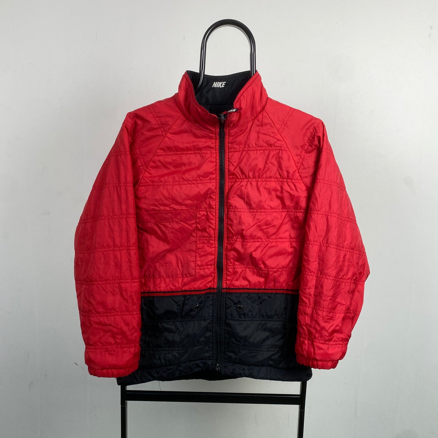 90s Nike Reversible PSV Coat Jacket Black Small
