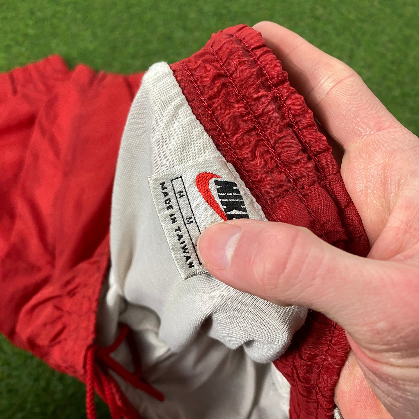90s Nike Windbreaker Joggers Red Medium