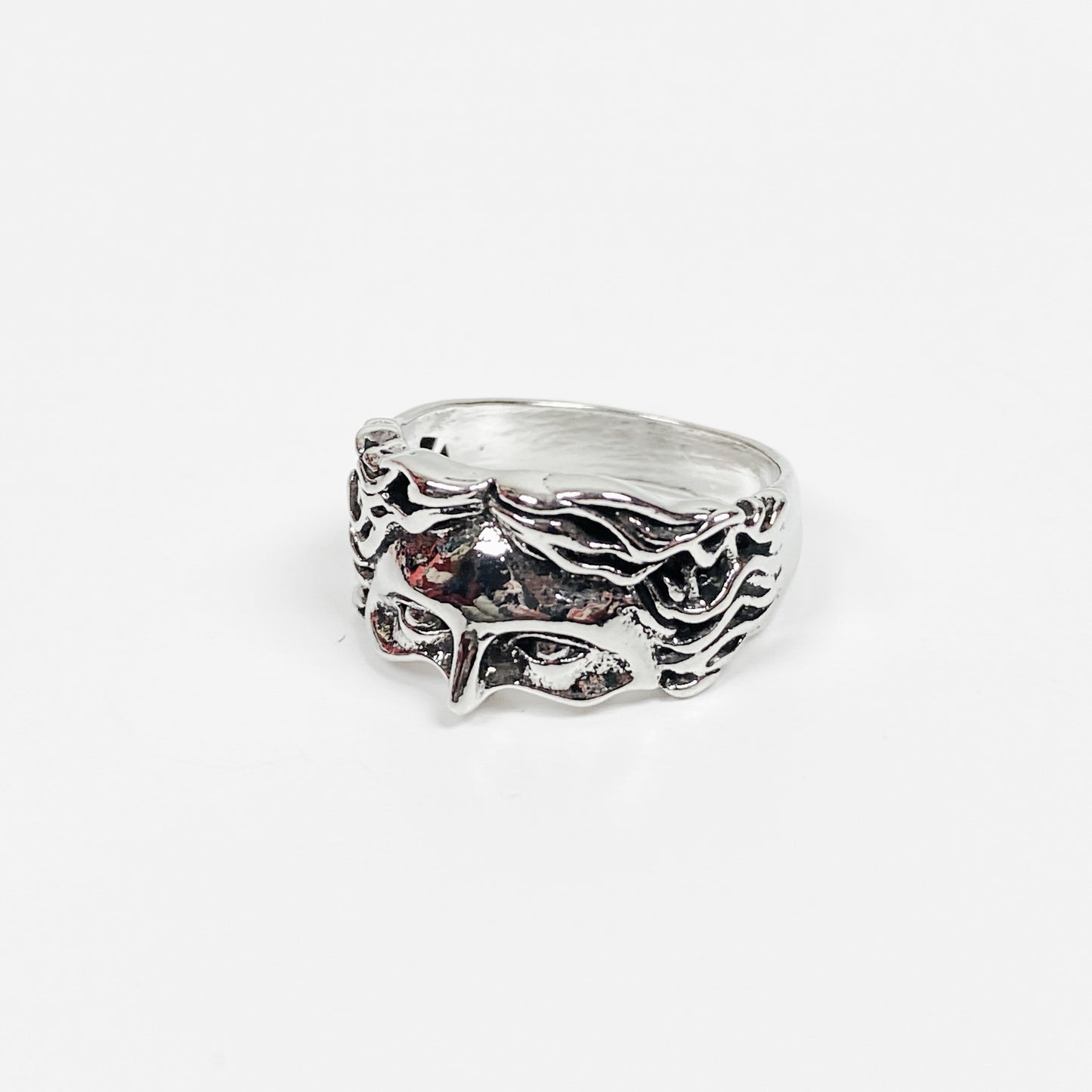 Retro Vintage Statue Ring Silver