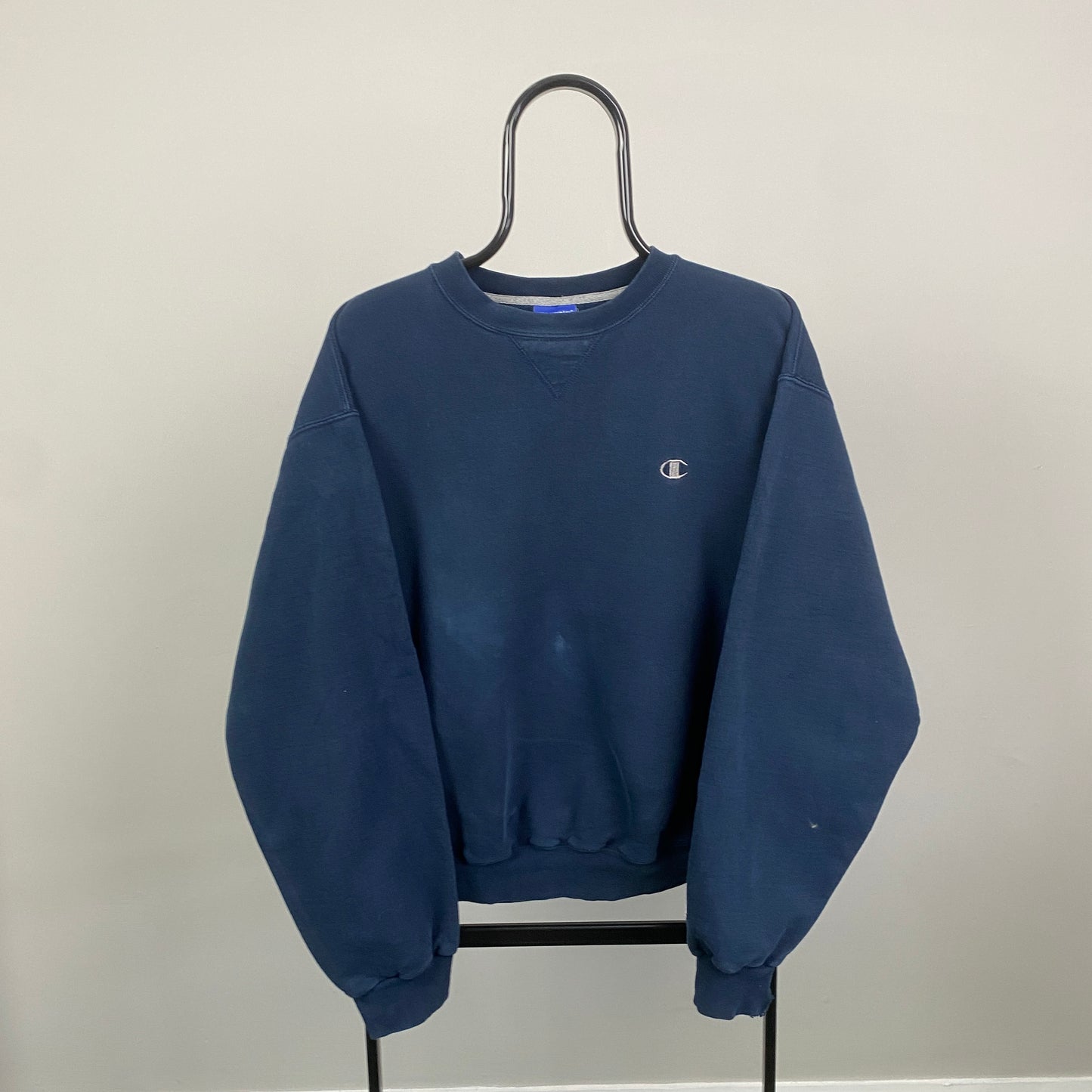 Retro 90s Champion Sweatshirt Blue Large
