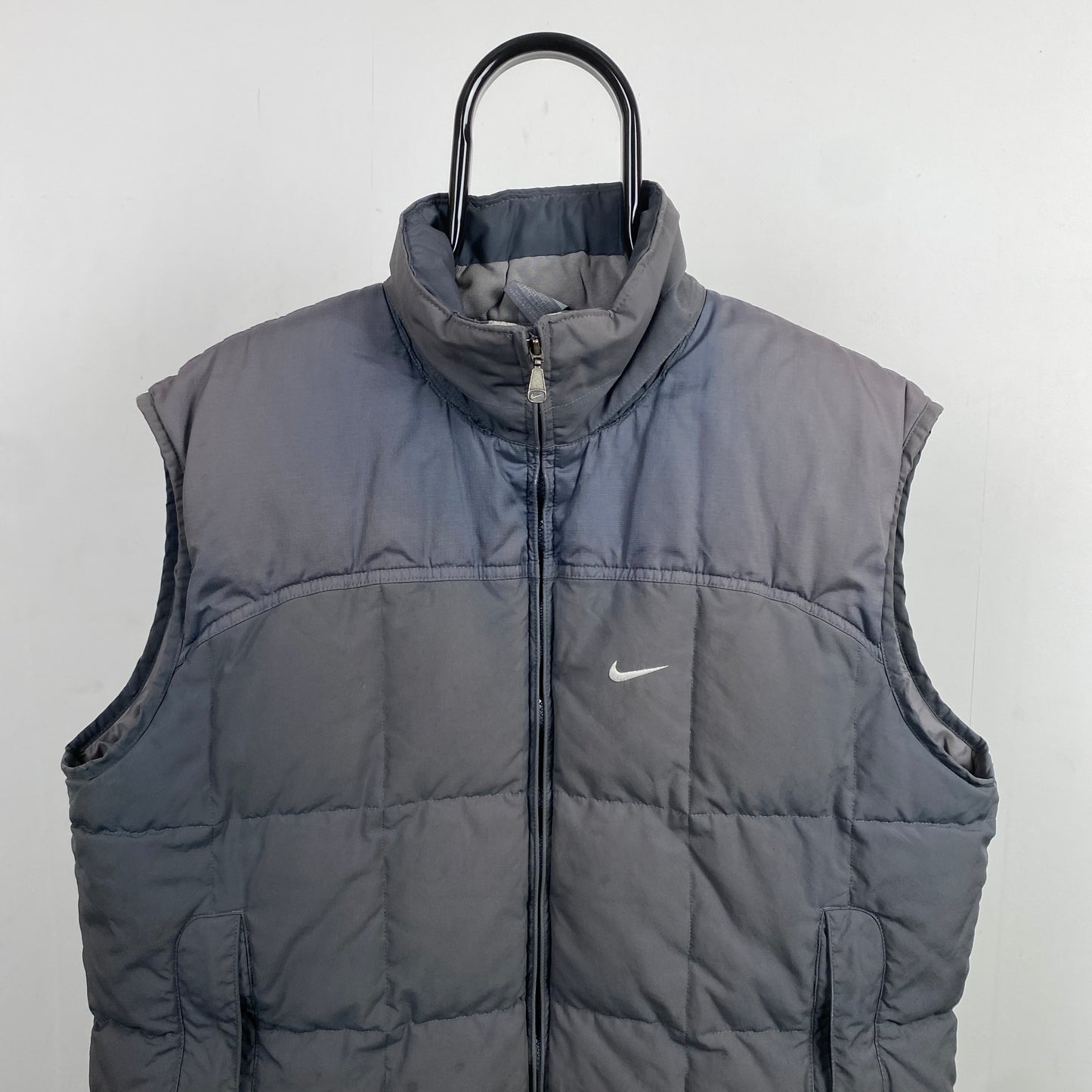 00s Nike Puffer Gilet Jacket Grey Large