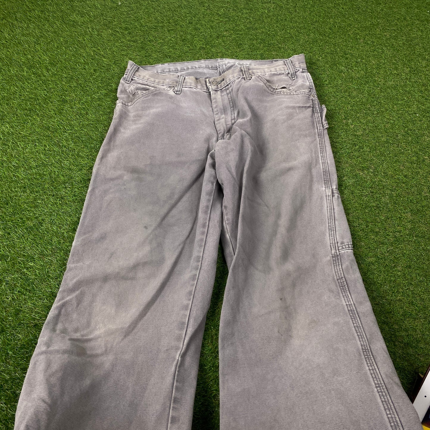 00s Dickies Carpenter Trousers Joggers Grey Large 34x32