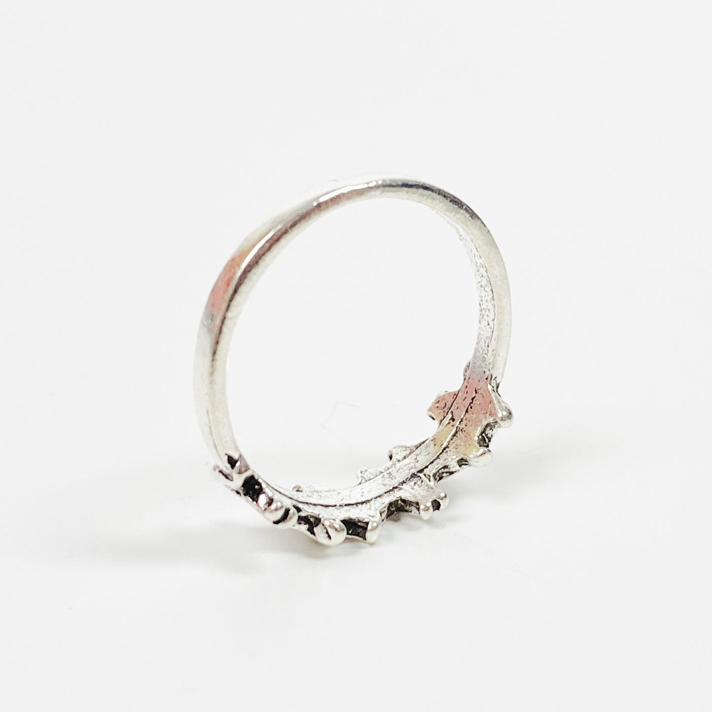 Vintage Retro Adjustable Thistle Ring Silver
