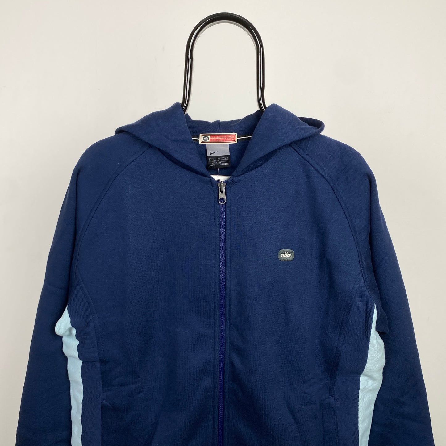 90s Nike Zip Hoodie Blue Small