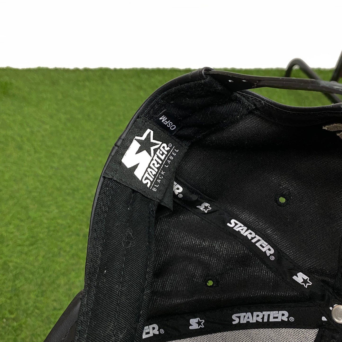 Retro Starter Leather Hat Black