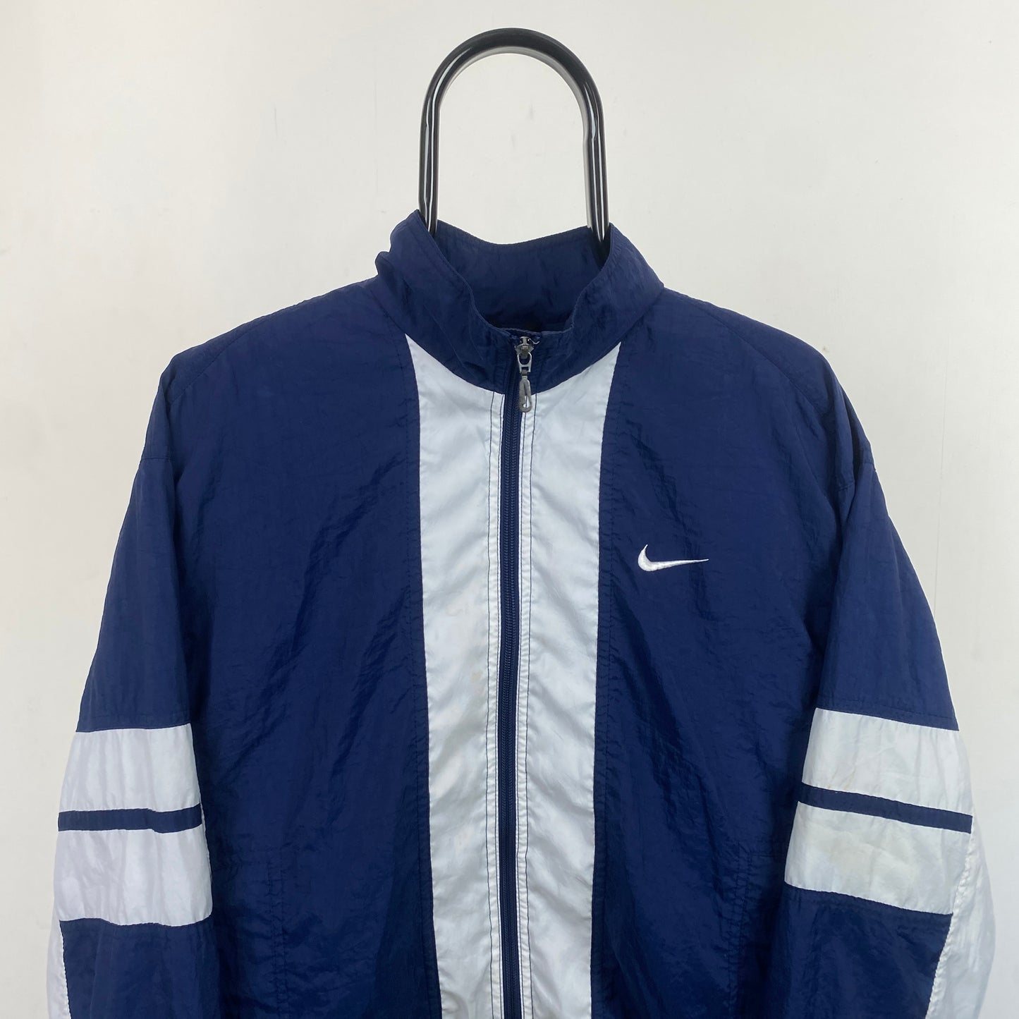 90s Nike Windbreaker Jacket Blue Medium