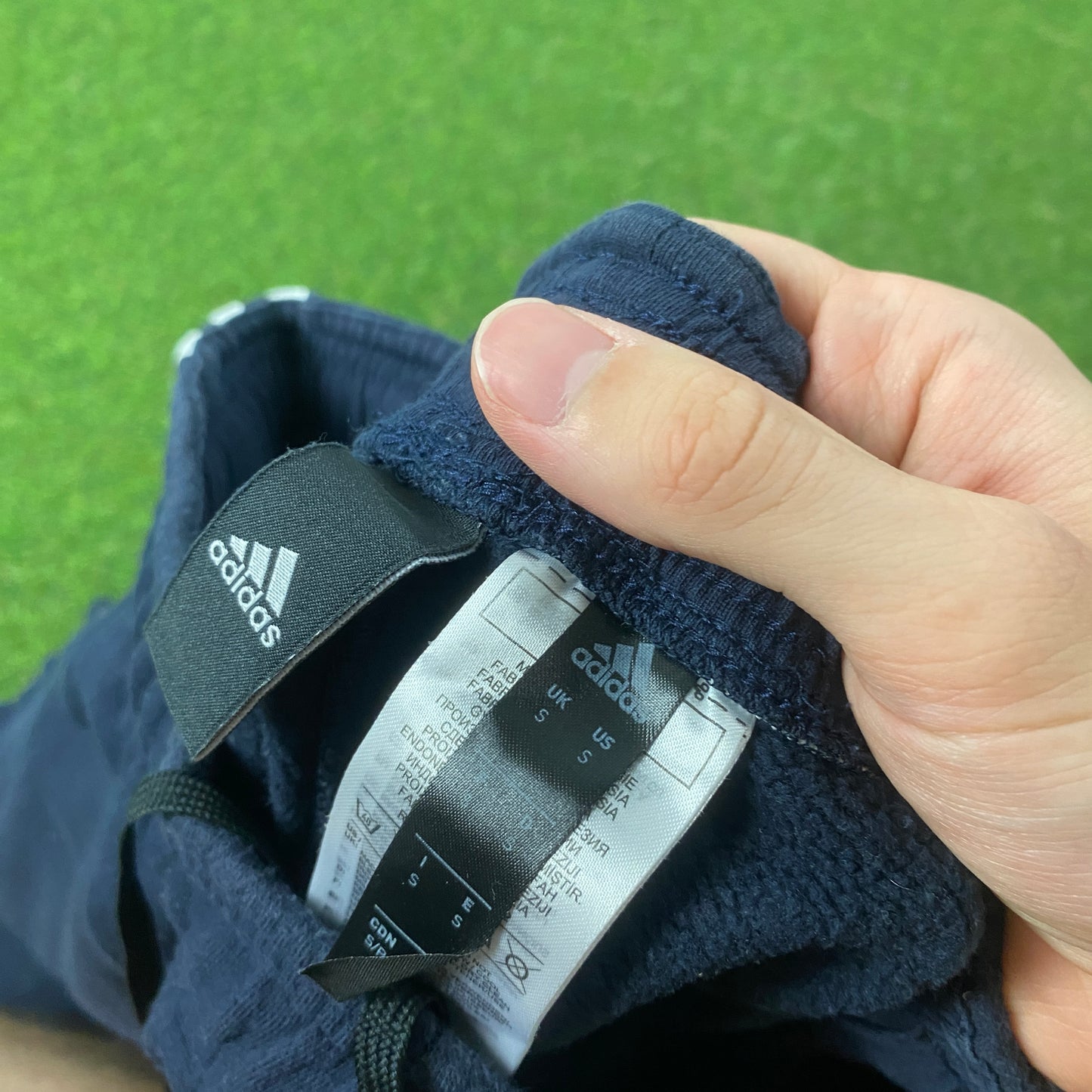 00s Adidas Cotton Joggers Blue Small