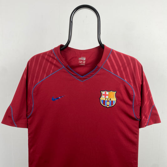 00s Nike Barcelona Football Shirt T-Shirt Red Small