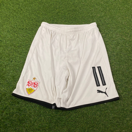 Retro Puma VFB Stuttgart Football Shorts White Large