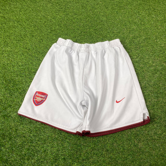 00s Nike Arsenal Football Shorts White Large