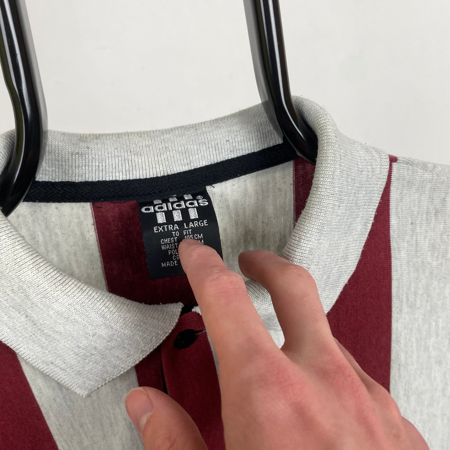 90s Adidas Rugby Sweatshirt Red XL