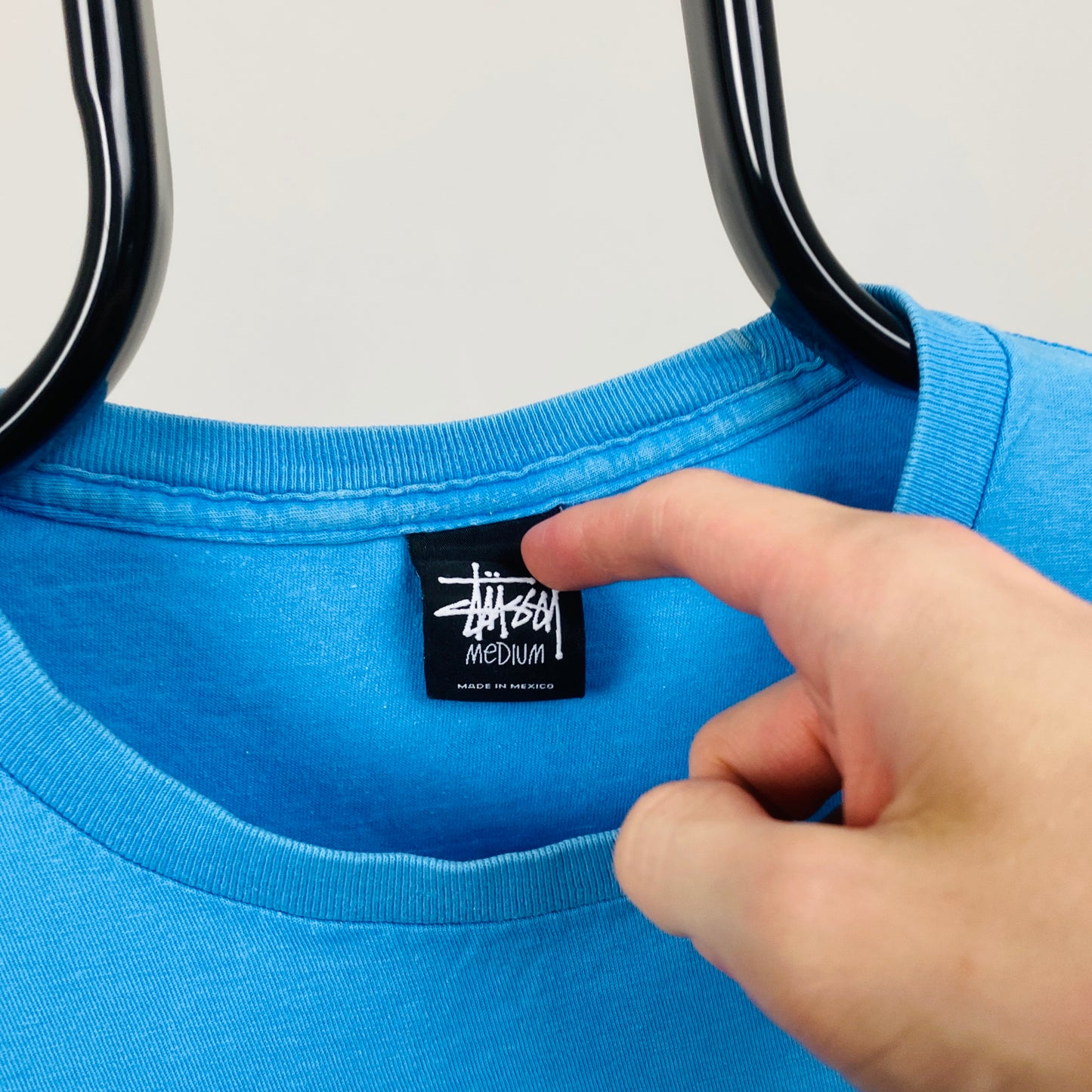 00s Stussy T-Shirt Blue Medium