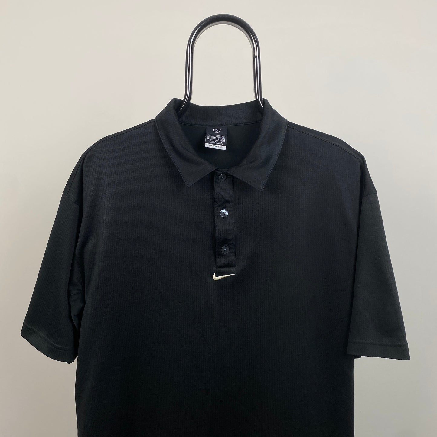 00s Nike Golf Polo Shirt T-Shirt Black XL