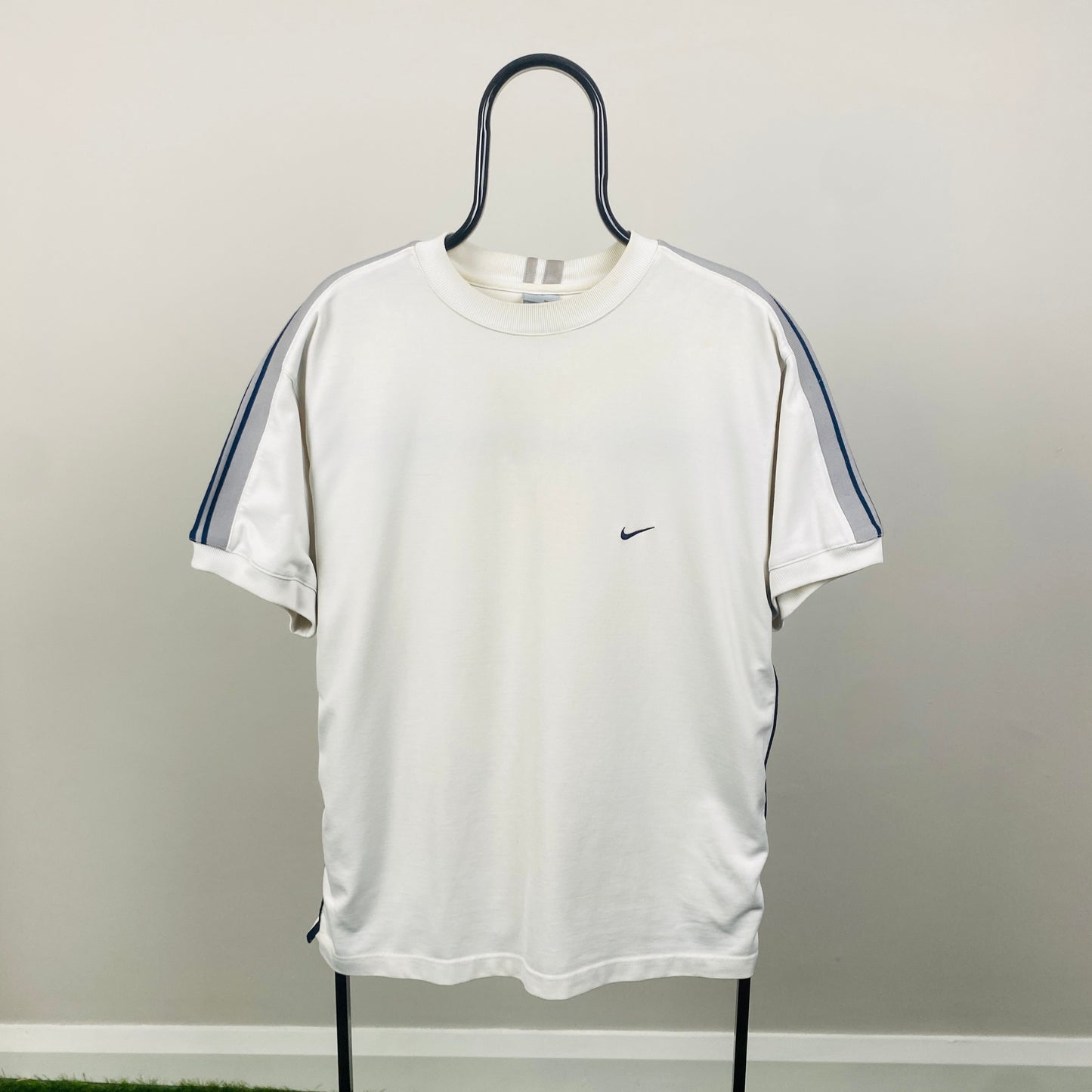 00s Nike Piping T-Shirt White Large