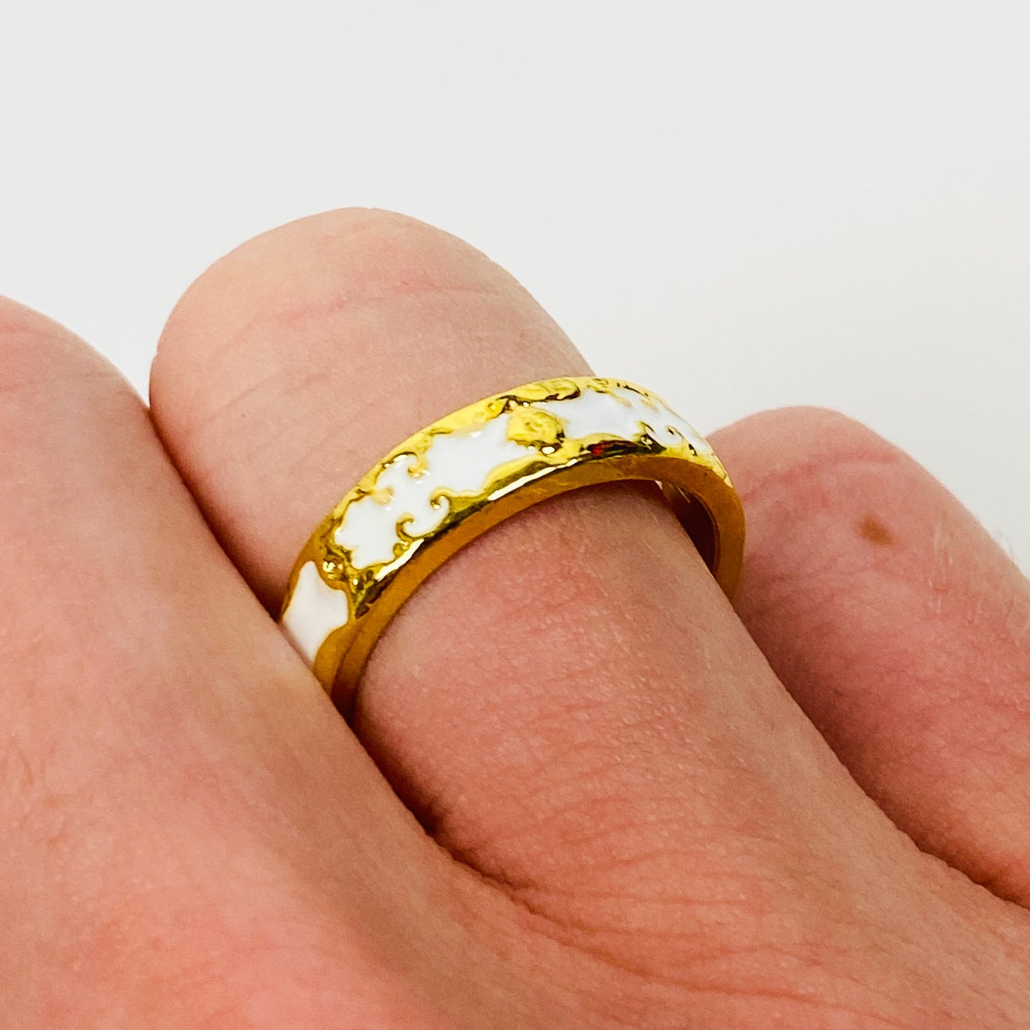 Vintage Retro Adjustable Ornate Ring Gold