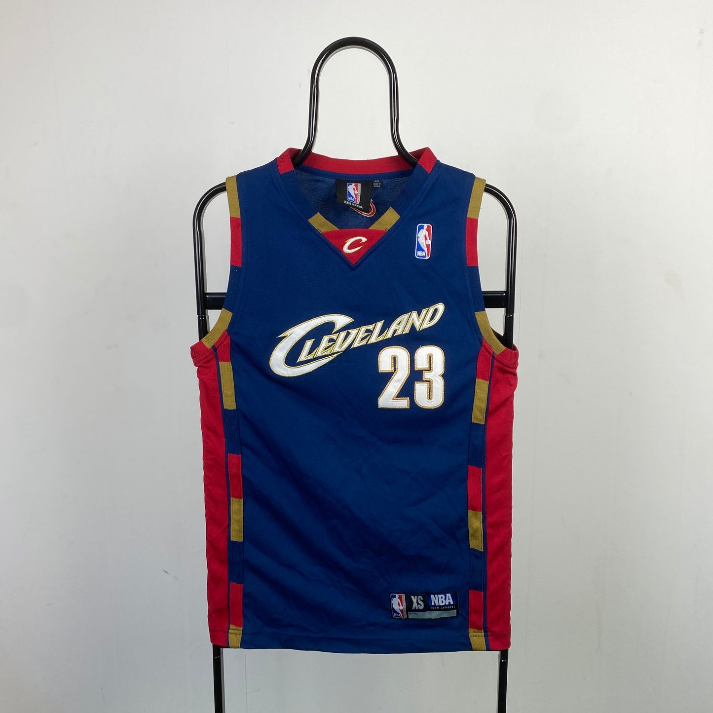Retro Cleveland James Basketball Jersey Vest T-Shirt Blue XS