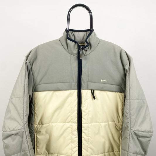 00s Nike Puffer Jacket Brown Small