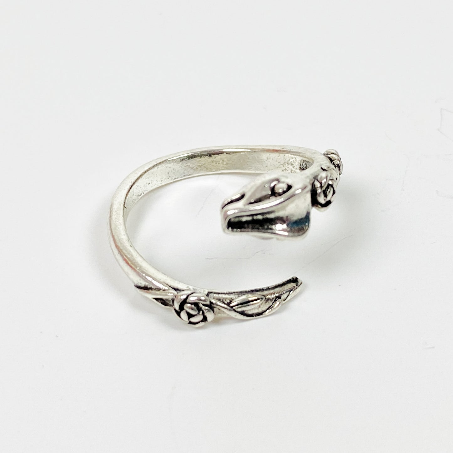 Vintage Retro Adjustable Snake Ring Silver
