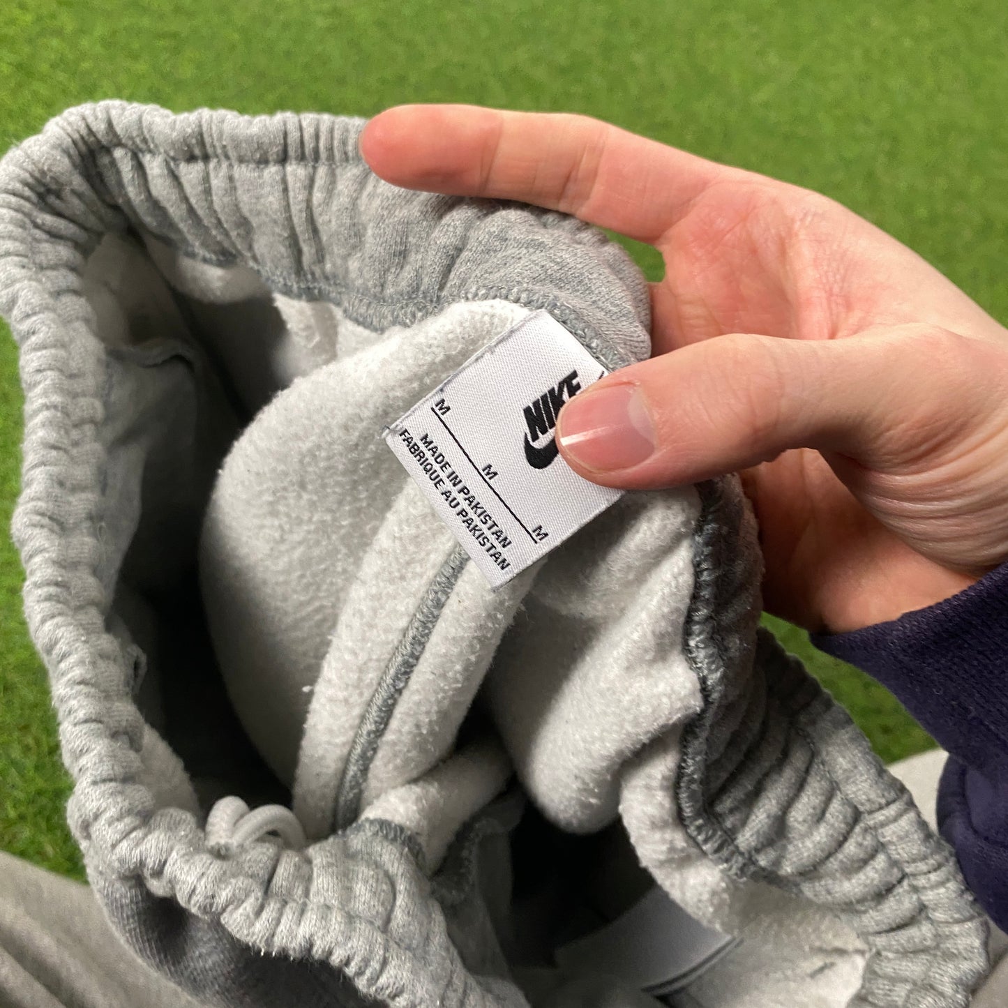 00s Nike Wide Leg Zip Pocket Cotton Joggers Grey Medium