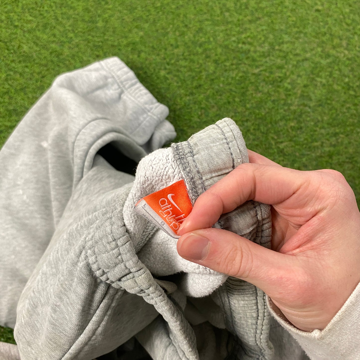 00s Nike Wide Leg Cotton Joggers Grey Large