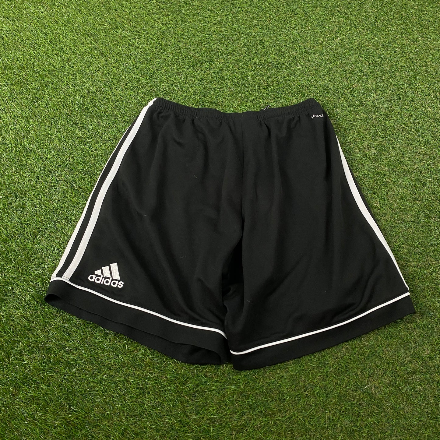 00s Adidas Football Shorts Black Medium