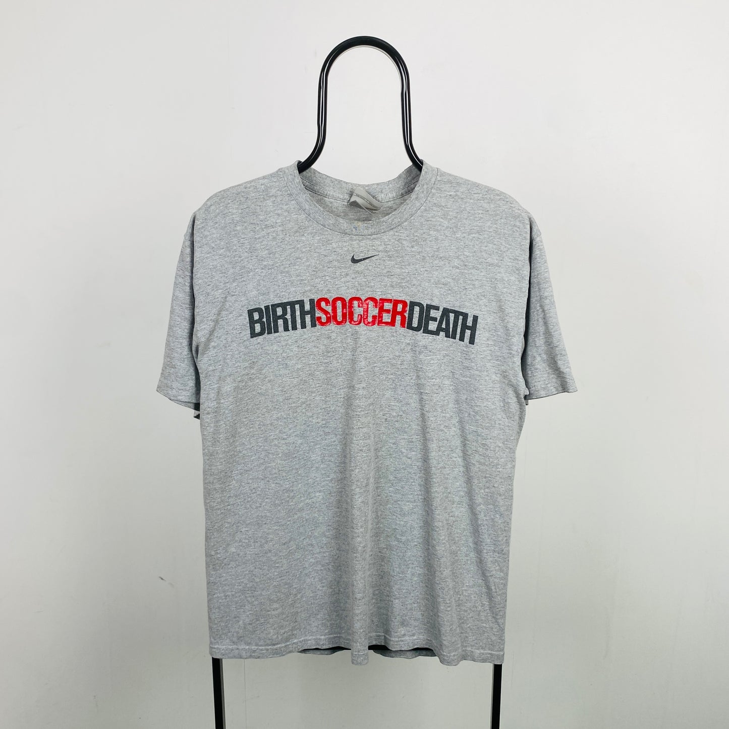 00s Nike Centre Swoosh T-Shirt Grey Small