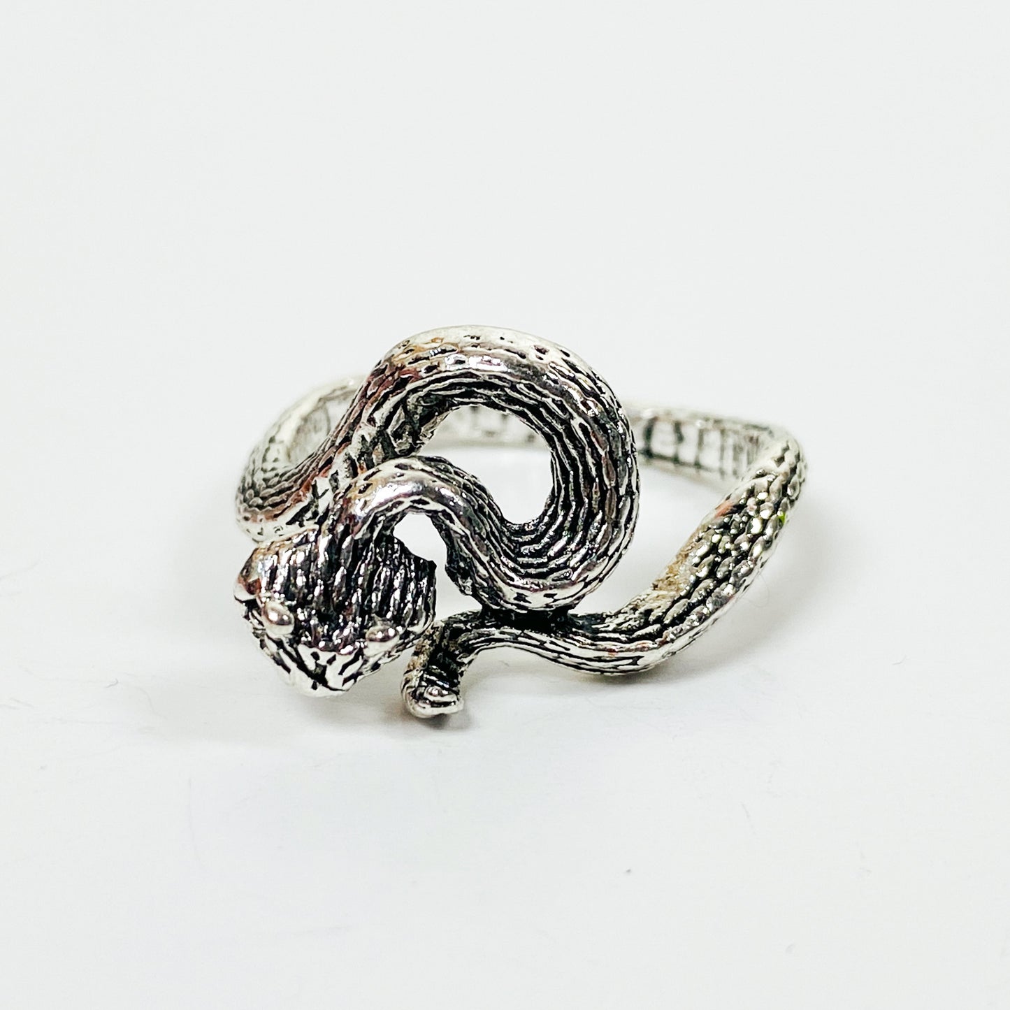 Retro Vintage Cobra Ring Silver
