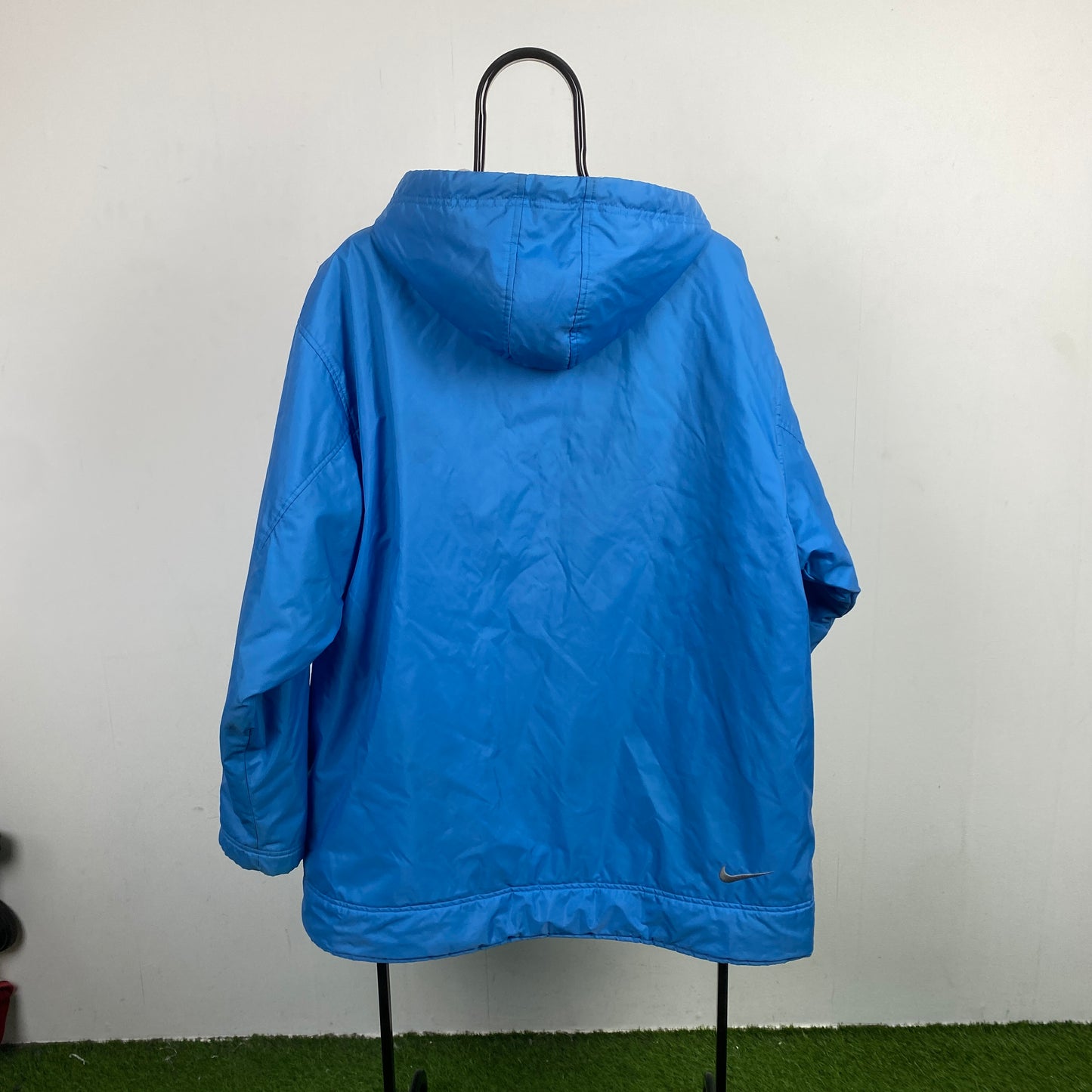 90s Nike Reversible Puffer Fleece Jacket Blue Large
